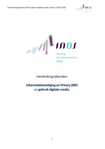 180201 handreiking_afspraken IBP en mediagebruik INOS V1.6