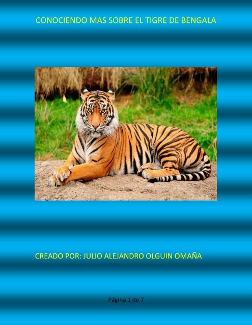 el tigre de bengala