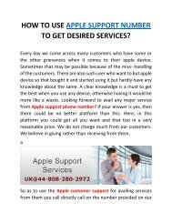 How to use apple support number to get desired services?