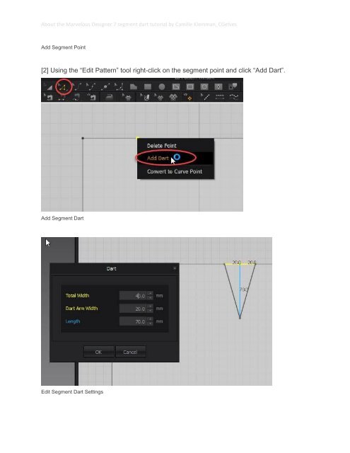 Marvelous Designer 7 Tutorial Segment Darts by Camille Kleinman CGelves