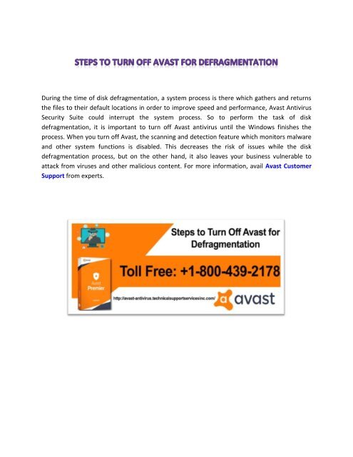 Steps to Turn Off Avast for Defragmentation