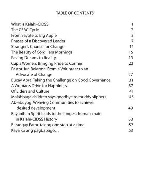 Metamorphosis_Kalahi-CIDSS Compendium 2015