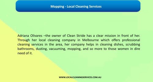 Mopping - Local Cleaning Services