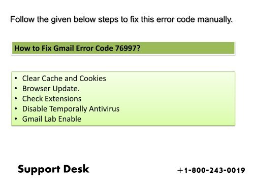 18002430019 Fix Gmail Error Code 76997
