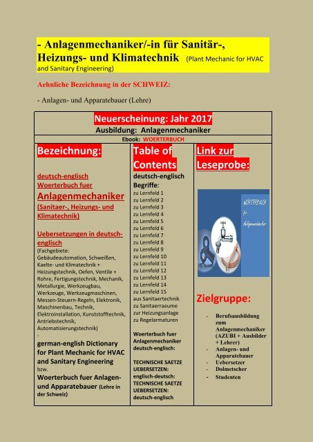 englisch: Polymechaniker Industriemechaniker