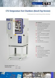 CTS range of Environmental test chambers 2018