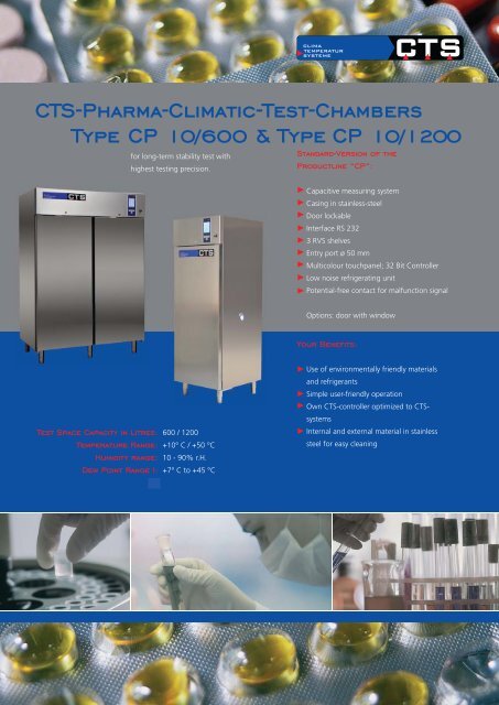 CTS range of Environmental test chambers 2018