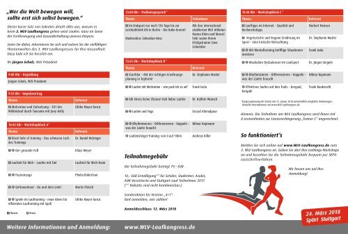 WLV Laufkongress 2018 Flyer