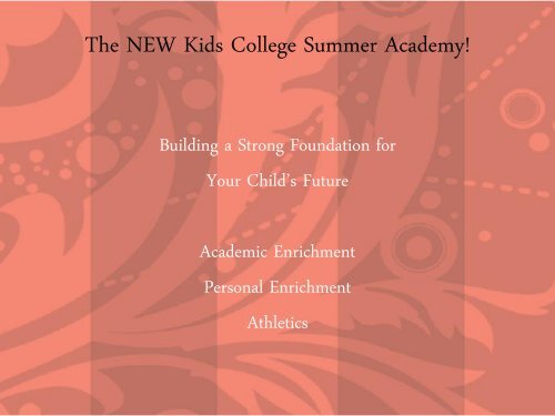 Kids College Summer Academy - Queensborough Community ...