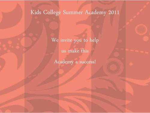 Kids College Summer Academy - Queensborough Community ...