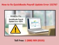 Quickbooks Payroll Update Error 15276 Call 1-888-909-0535