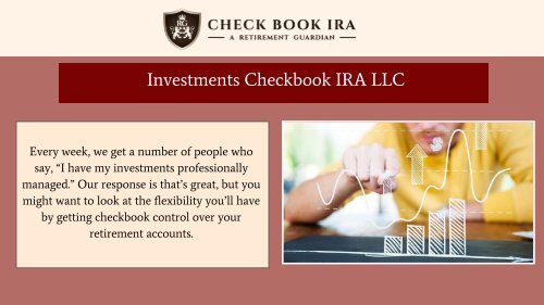 Precious Metals IRA LLC | Check Book IRA LLC   