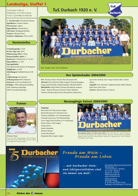 Kicker der Ortenau Sommer 2004/2005