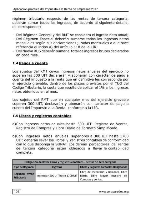 Aplicación práctica del Impuesto a la Renta de Empresas 2017