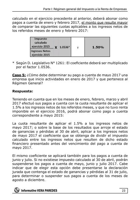 Aplicación práctica del Impuesto a la Renta de Empresas 2017