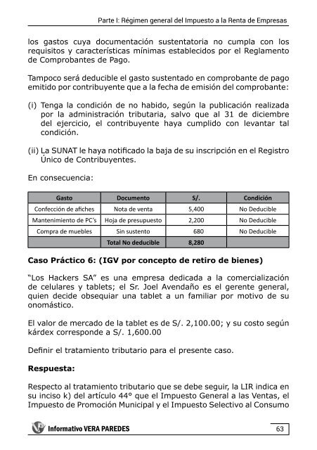 Aplicación práctica del Impuesto a la Renta de Empresas 2017