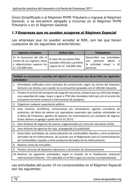 Aplicación práctica del Impuesto a la Renta de Empresas 2017