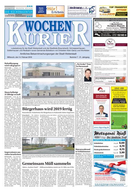 Wochen-Kurier 7/2018 - Lokalzeitung für Weiterstadt und Büttelborn