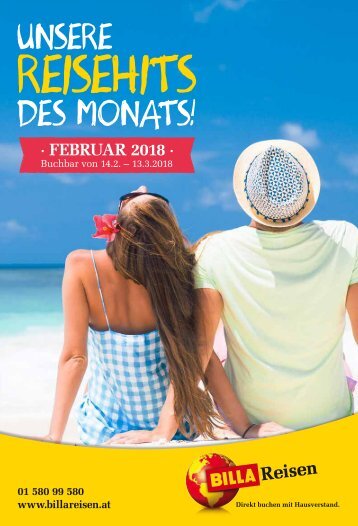 BILLA Reisen Reisehits Februar 2018