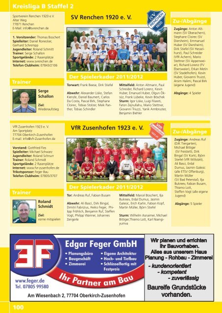 Kicker der Ortenau Sommer 2011/2012