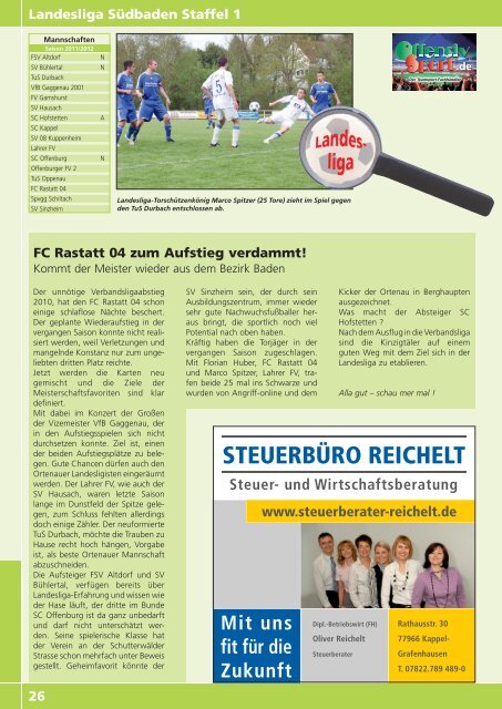 Kicker der Ortenau Sommer 2011/2012