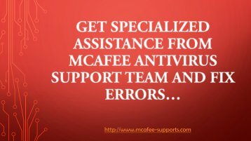 Get Assistance from McAfee Support Toll-Free Number