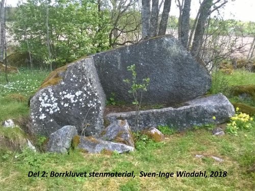 Spännande stenplatser i Storvretabygden. Galmmal kultursten och stenhuggning. Del 2  Borrkluvet stenmaterial. Sven-Inge Windahl 2018