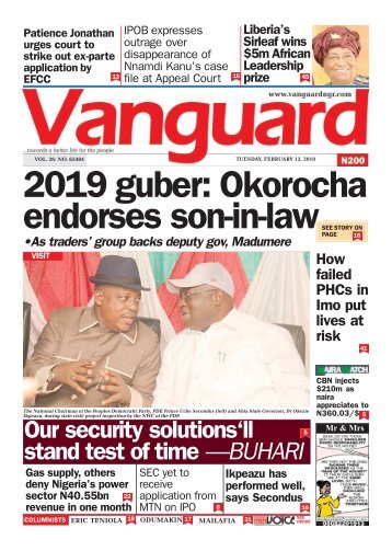 13022018 - 2019 Guber: Okorocha endorses son-in-law