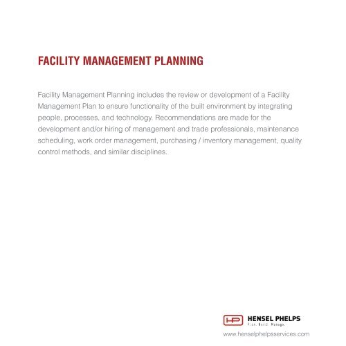 Hensel Phelps Services - Consulting - Digital Brochure