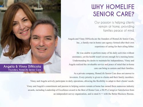 HomeLife Senior Care Information Booklet