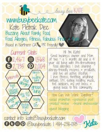 Busy Bee Kate - Media Pack - January 2018