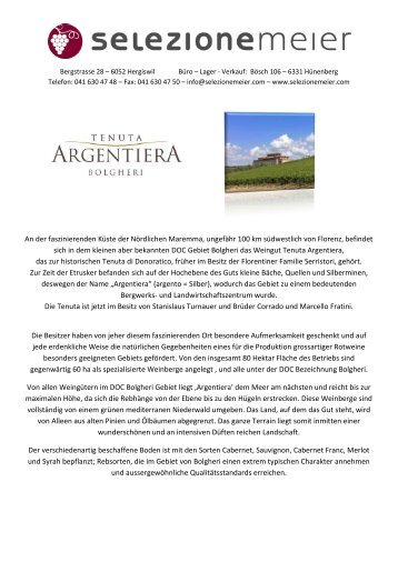 Argentiera Bibel und Preisliste (1)