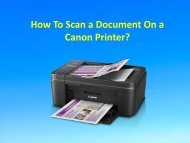 How To Scan a Document On a Canon Printer?