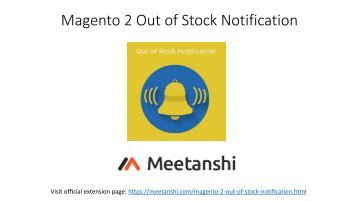 Magento 2 Out of Stock Notification