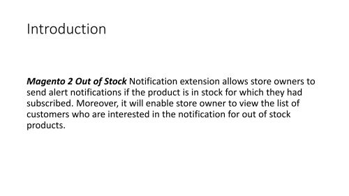 Magento 2 Out of Stock Notification