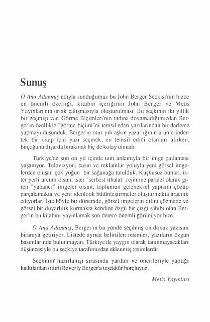 01. John Berger - O Ana Adanmış