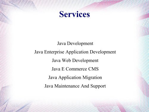 Java Web Development Company India