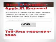 How To Reset A Forgotten Apple ID Password Call 1-800-694-2968