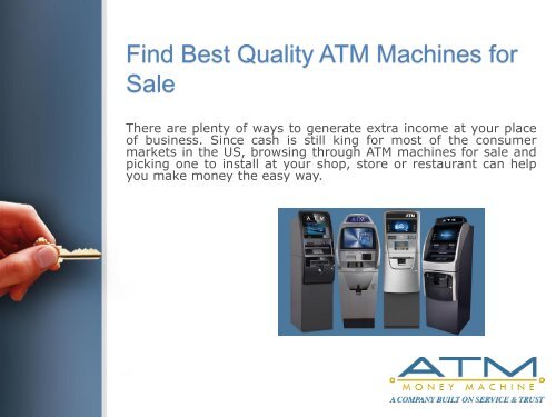 Find Best Quality ATM Machines for Sale