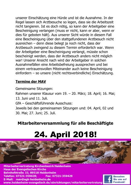 Wir informieren - März 2018