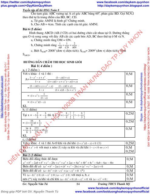 [ COMBO ] BỒI DƯỠNG TOÁN 8 NÂNG CAO VÀ PHÁT TRIỂN (VŨ HỮU BÌNH-NXBGD) & TUYỂN TẬP ĐỀ THI HSG TOÁN 8 (NGUYỄN VĂN TÚ-THCS THANH MỸ)