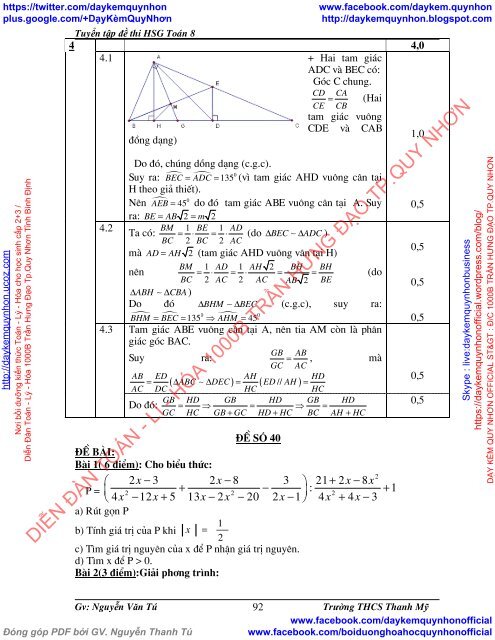 [ COMBO ] BỒI DƯỠNG TOÁN 8 NÂNG CAO VÀ PHÁT TRIỂN (VŨ HỮU BÌNH-NXBGD) & TUYỂN TẬP ĐỀ THI HSG TOÁN 8 (NGUYỄN VĂN TÚ-THCS THANH MỸ)