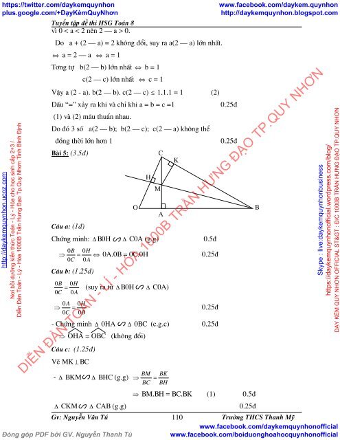 [ COMBO ] BỒI DƯỠNG TOÁN 8 NÂNG CAO VÀ PHÁT TRIỂN (VŨ HỮU BÌNH-NXBGD) & TUYỂN TẬP ĐỀ THI HSG TOÁN 8 (NGUYỄN VĂN TÚ-THCS THANH MỸ)