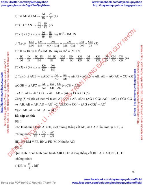 [ COMBO ] BỒI DƯỠNG TOÁN 8 NÂNG CAO VÀ PHÁT TRIỂN (VŨ HỮU BÌNH-NXBGD) & TUYỂN TẬP ĐỀ THI HSG TOÁN 8 (NGUYỄN VĂN TÚ-THCS THANH MỸ)