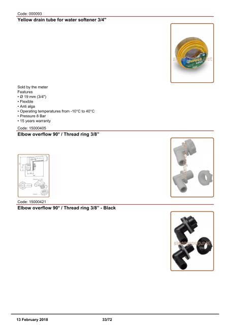 Water softeners catalogue