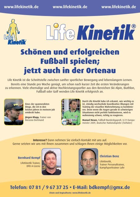 Kicker der Ortenau Winter 2012/2013