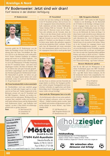 Kicker der Ortenau Winter 2012/2013