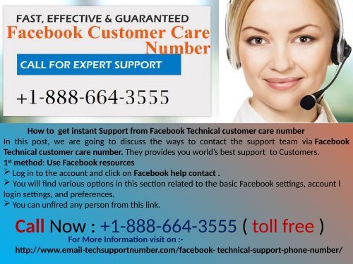 Facebook Technical Support Number +1-888-664-3555