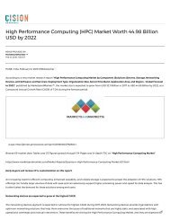 High Performance Computing Market worth 44.98 Billion USD by 2022