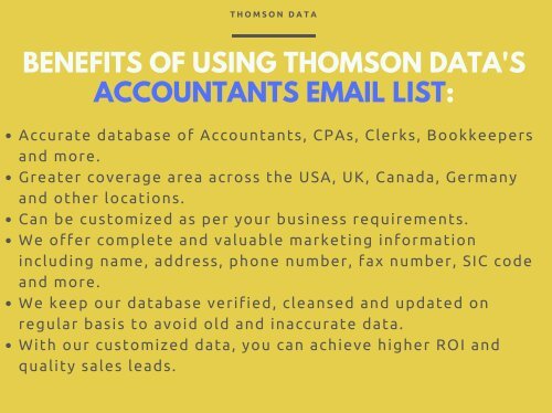 Accountants Mailing List